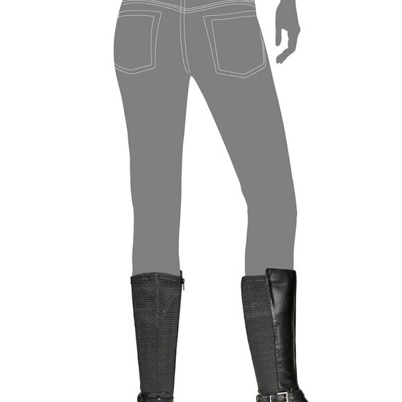 W41 Luciaa Closed Toe Knee High Riding Boots 5.5 M - Picture 6 of 6